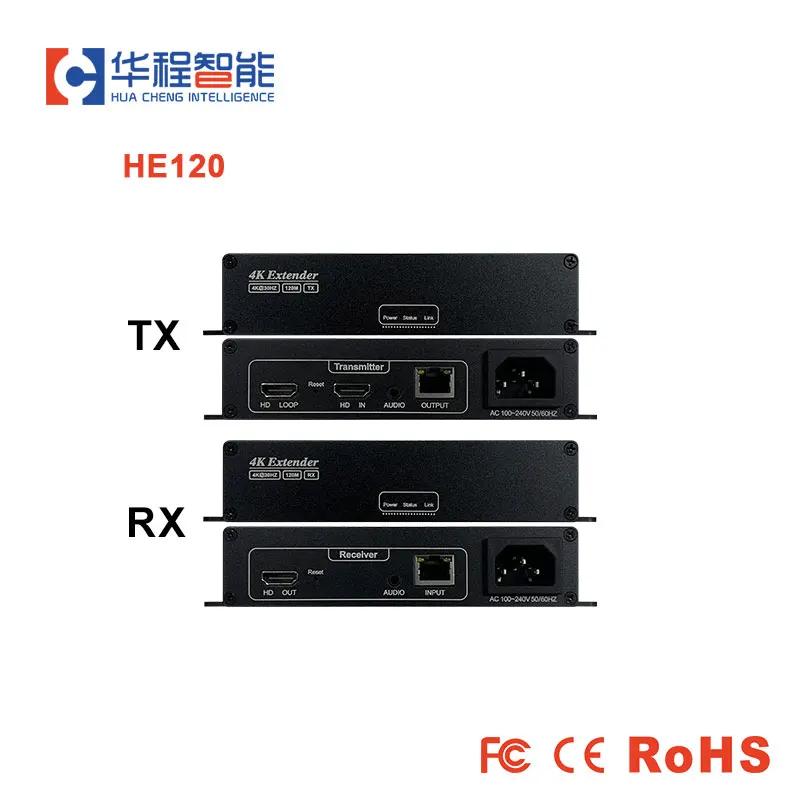 HD KVM  Ȯ AMS-HE120, RJ45 ̴ CAT5E/6 ̹ ۽ű  ű , PS4/5 PC TV, 4K 120M